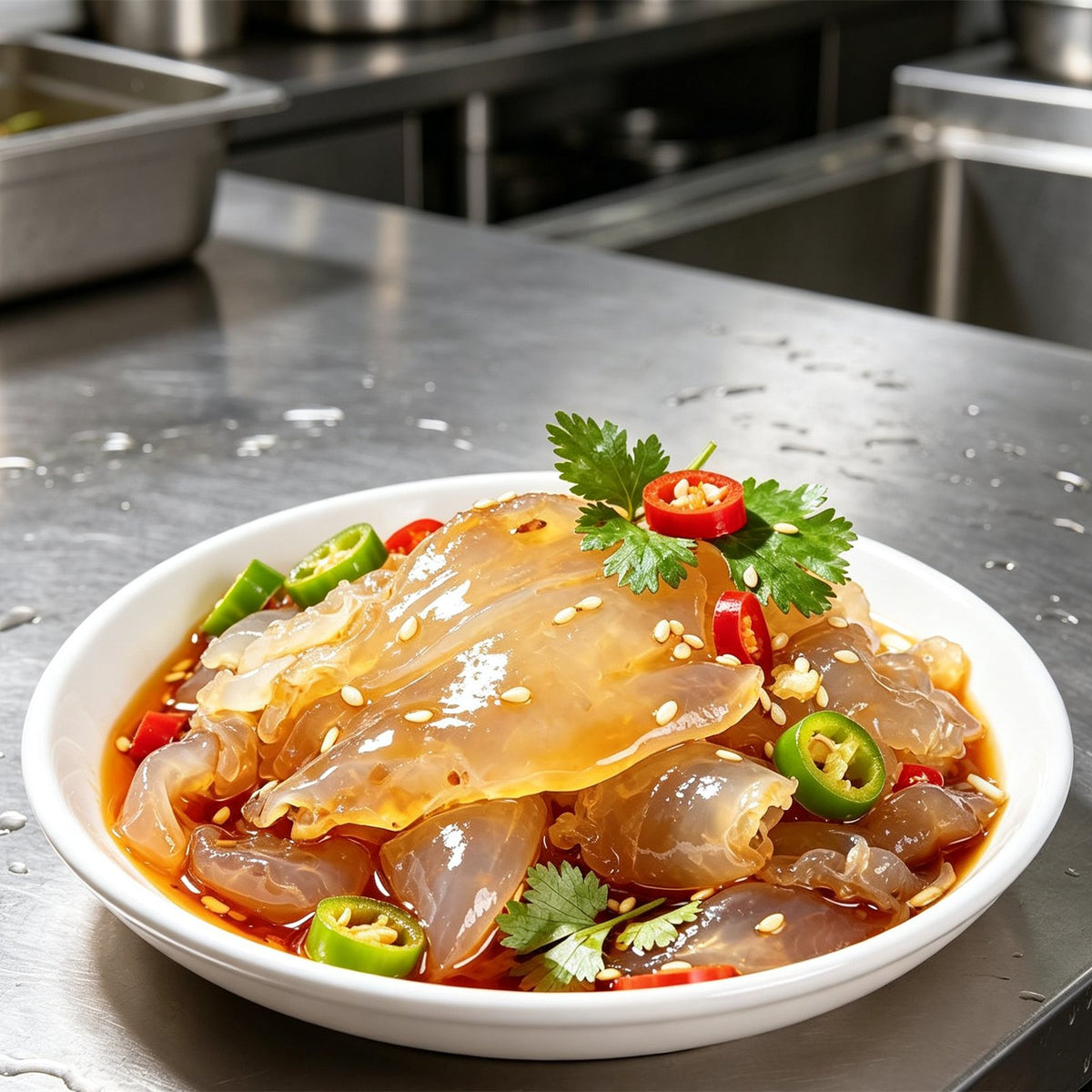Fresh Chilled Jellyfish Salad Bowl